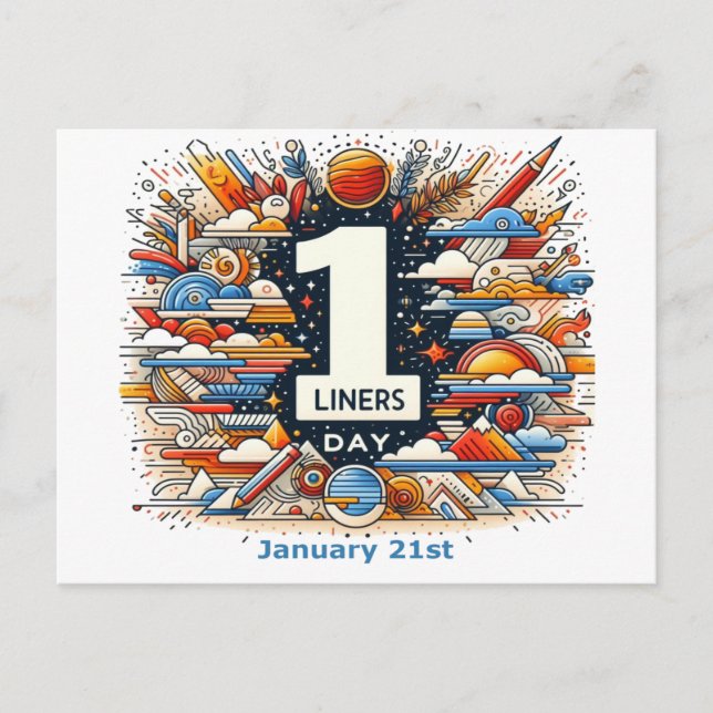 Jan 21:a - en linjeradag vykort (Framsida)