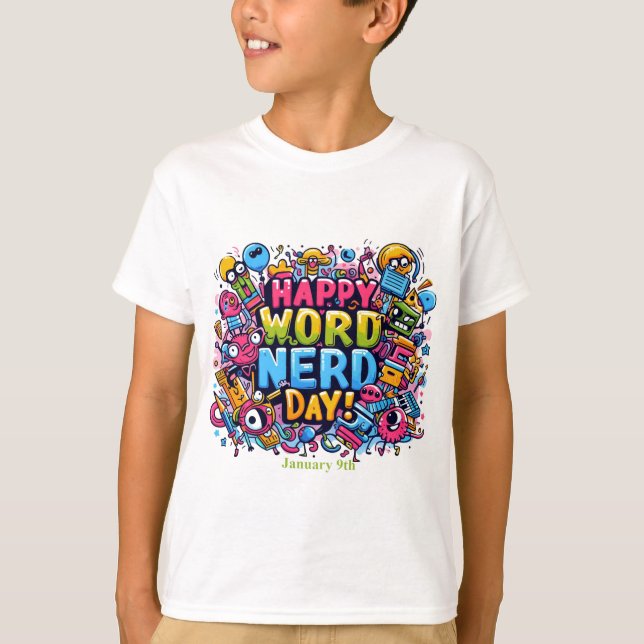 Jan 9th - Ord Nerd Day T Shirt (Framsida)
