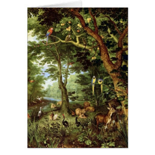 Jan Bruegel fläderen - paradis Hälsningskort
