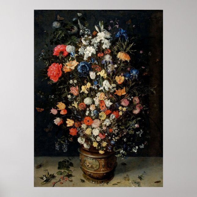 jan brueghel, äldre Flower Bouquet Poster (Framsidan)