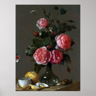 Jan Davidsz de Heem, Blommigt still Life Poster
