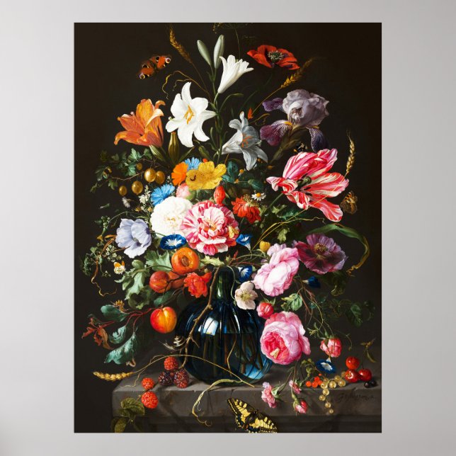 Jan Davidsz de Heem,  Blomvas, 1670 Poster (Framsidan)