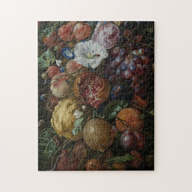 Jan Davidsz. De Heem - Frukt- och blomningskost Pussel (Vertikal)