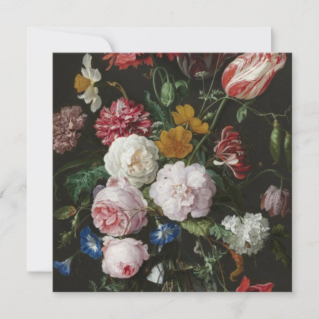 Jan Davidsz. De Heem - stilleben med blommor Inbjudningar (Framsida)