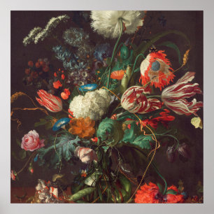 Jan Davidsz de Heem - Vas från blommor Poster