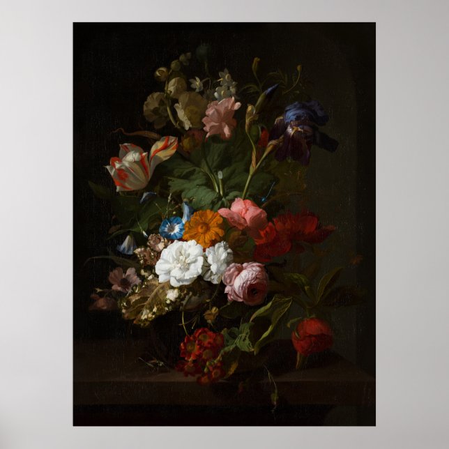 Jan Davidsz de Heem, Vas med Flowers, 1700 Poster (Framsidan)