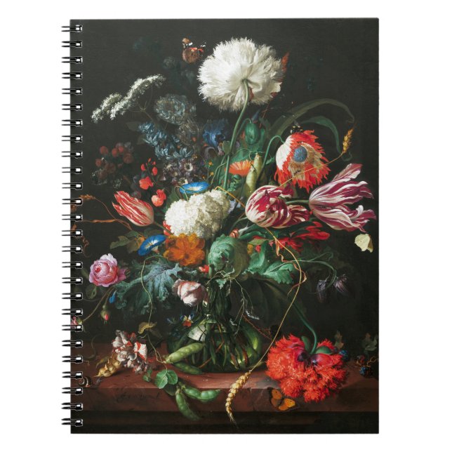 Jan Davidsz de Heem, Vas of Flowers, 1660 Anteckningsbok (Framsidan)
