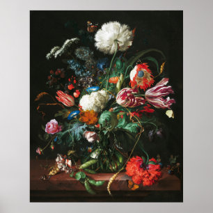 Jan Davidsz de Heem, Vas of Flowers, 1660 Poster