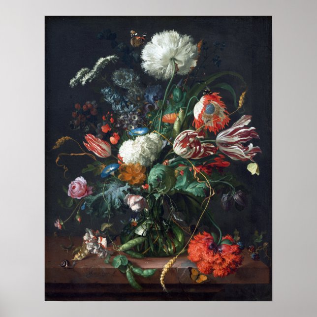 Jan Davidsz de Heem Vas of Flowers Poster (Framsidan)