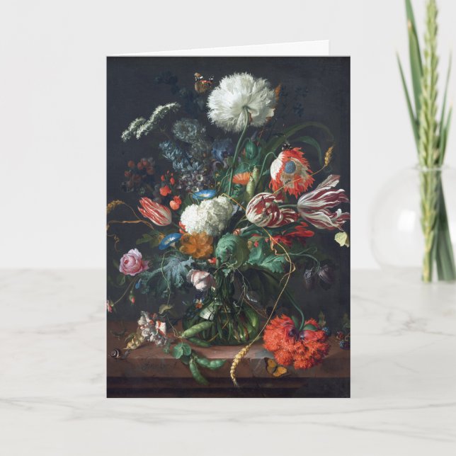 Jan Davidsz de Heem Vas of Flowers Poster Kort (Framsida)
