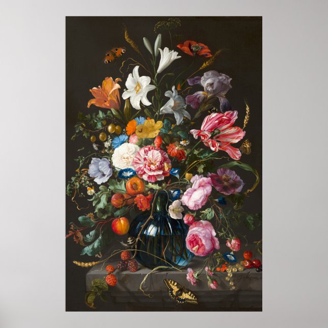 Jan Davidsz de Heems vas med blommor 2 Poster (Framsidan)