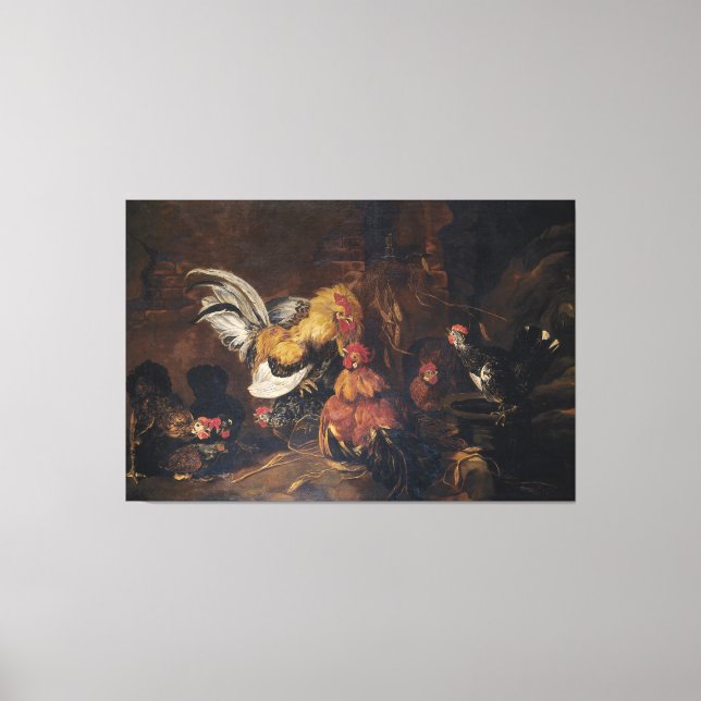 Jan Fyt Cockmatch Canvastryck (Framsida)