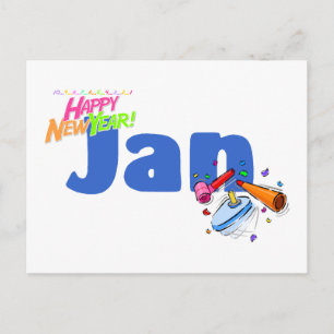 Jan (gott nytt år) helg vykort