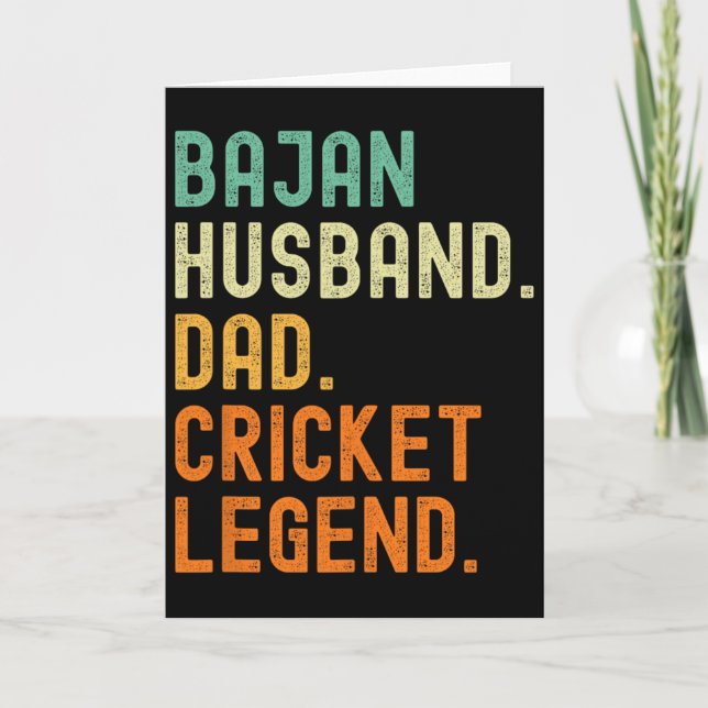 Jan Husnd Dad Cricket Legend Rdos  Kort (Framsida)