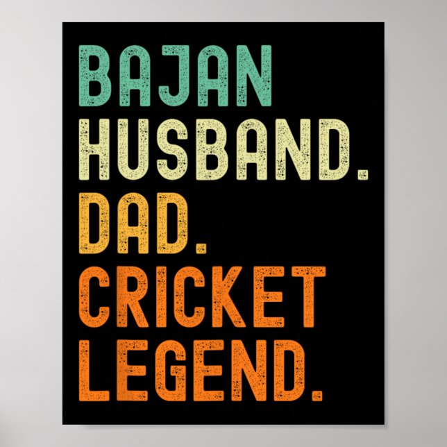 Jan Husnd Dad Cricket Legend Rdos  Poster (Framsidan)