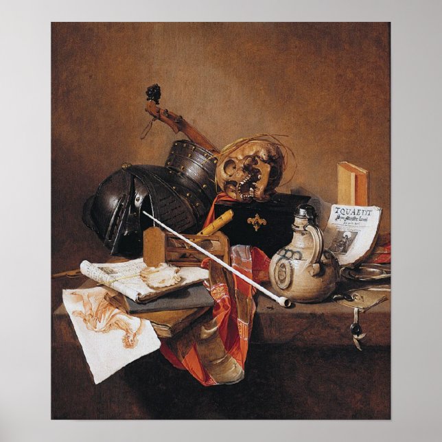 Jan Jansz-Vanitas still Life-PRINT Poster (Framsidan)