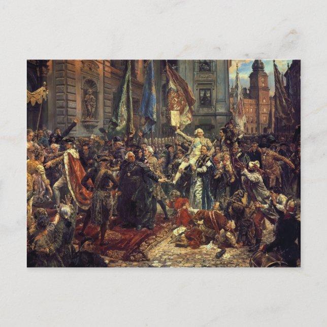 Jan Matejko - Konstitutionen av den 3 maj 1791 Vykort (Framsida)