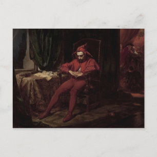 Jan Matejko - Stanczyk under boll, Harlequin Vykort
