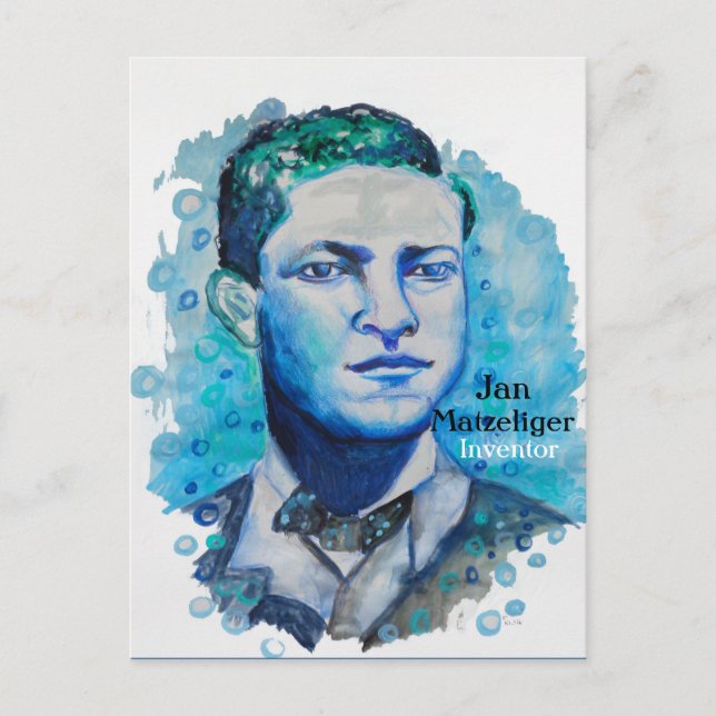 Jan Matzeliger -Svart uppfinnare vykort (Framsida)