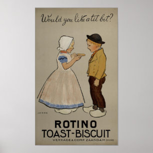 Jan Rinke - Rotino rostat bröd-kex affisch