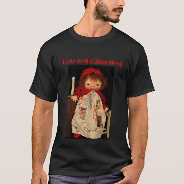 Jan Shackelford lite röd ridninghuva T-shirt (Framsida)
