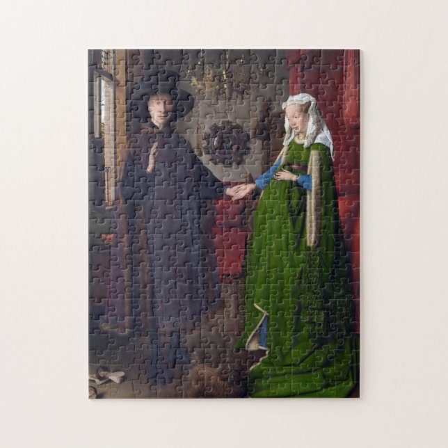 JAN SKÅPBIL EYCK- Arnolfini porträtt 1434 Pussel (Vertikal)