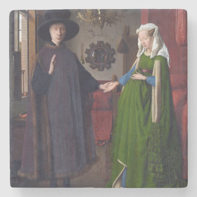 JAN SKÅPBIL EYCK- Arnolfini porträtt 1434 Stenunderlägg (Framsidan)