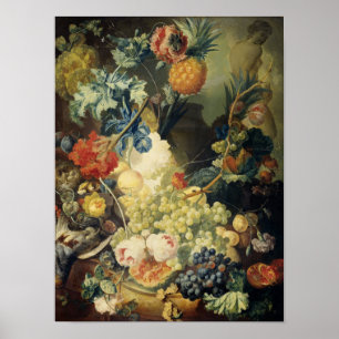Jan Skåpbil OS - stilleben med blommor, frukt Poster
