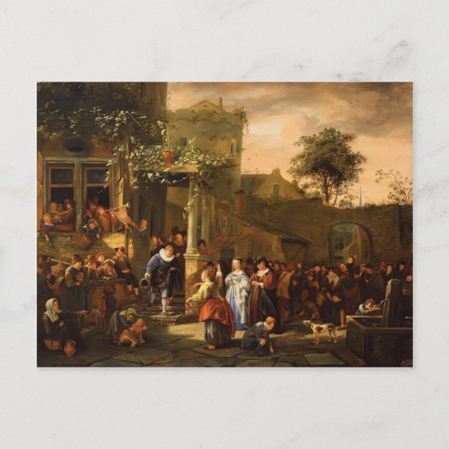 Jan Steen- A Village Bröllop Vykort (Framsida)