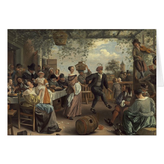 jan steen dans-paret hälsningskort (Framsidan Horizontal)