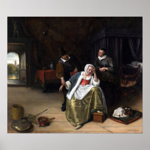 Jan Steen Den sjuke Maiden Poster