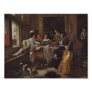 Jan Steen - Familjekonsert Fototryck