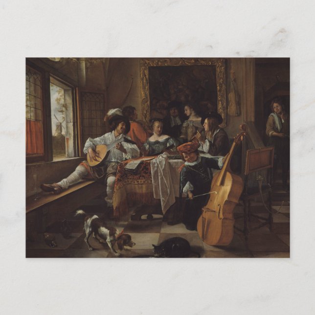 Jan Steen - Familjekonsert Vykort (Framsida)