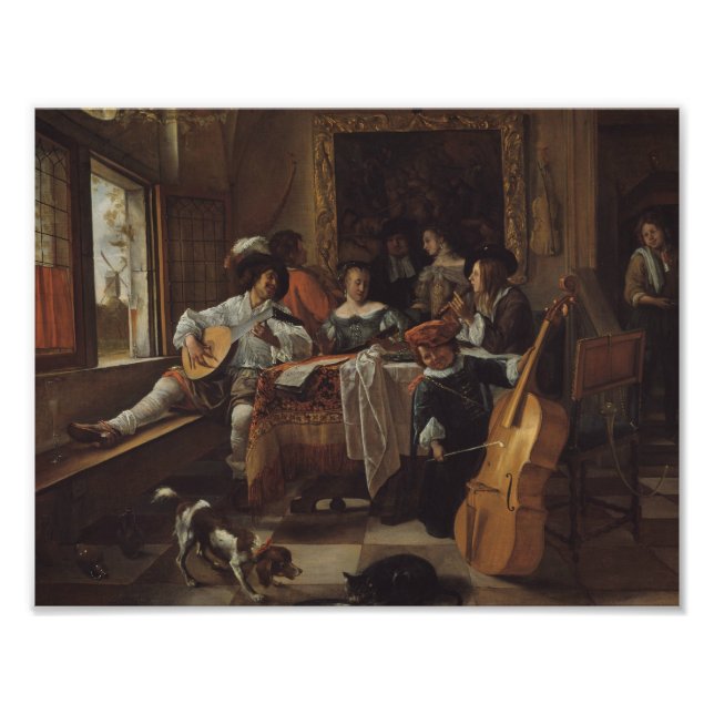 Jan Steen - Familjekonserten Fototryck (Framsidan)