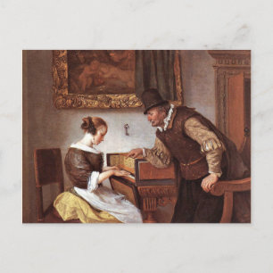 Jan Steen - Harpsichord Lesson Vykort