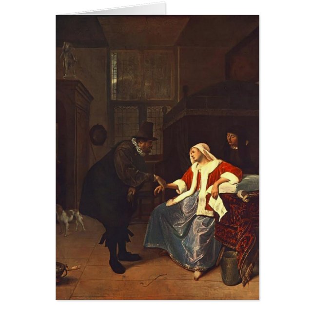 Jan Steen kärleksjukdom Hälsningskort (Framsidan)