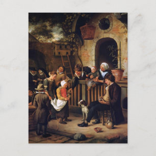 Jan Steen- Little collector Vykort
