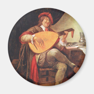 Jan Steen. Självporträtt som leker luten Magnet