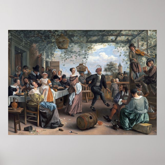 Jan Steen The Dancing Couple Poster (Framsidan)