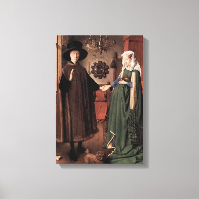 Jan Van Eyck - Arnolfini Bröllop Canvastryck (Framsida)