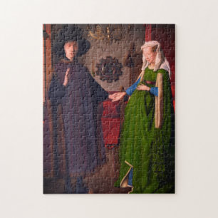 Jan Van Eyck Arnolfini Family Porträtt för Par Pussel