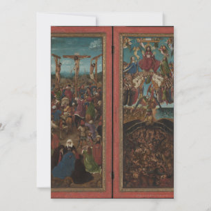 Jan van Eyck - Crucifixion och Senaste domen dipt Inbjudningar