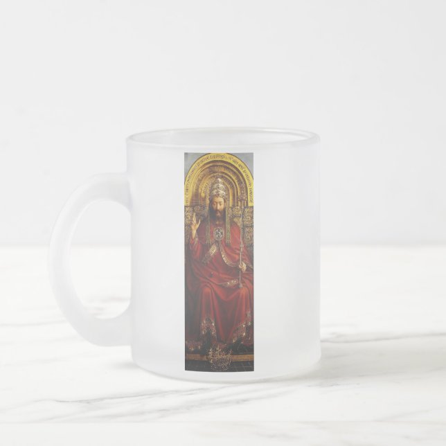 Jan van Eyck Gud Fader på tron Finkonst Frostad Glasmugg (Vänster)
