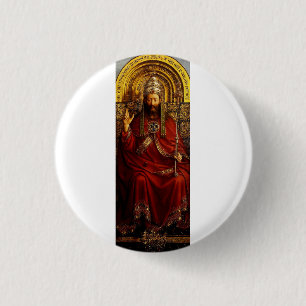 Jan van Eyck Gud Fader på tron Finkonst Knapp