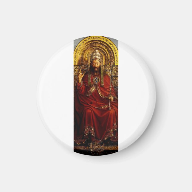 Jan van Eyck Gud Fader på tron Finkonst Magnet (Framsidan)