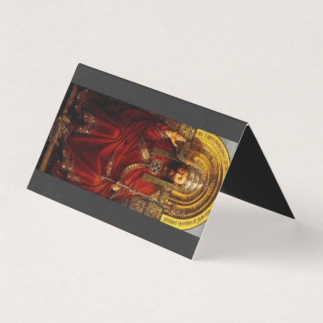 Jan van Eyck Gud Fadern på tron Konstverk Kort (Framsida)