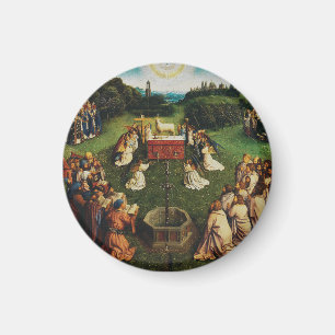 Jan van Eyck Guds lamm är tillbedjan Konst Magnet