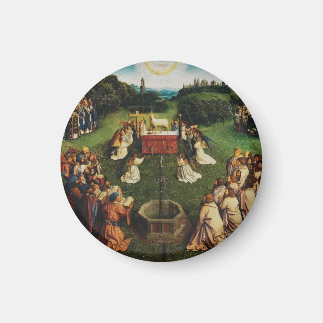 Jan van Eyck Guds lamm är tillbedjan Konst Magnet (Framsidan)
