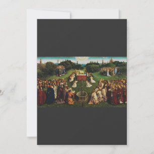 Jan van Eyck Guds lamm är tillbedt konst Inbjudningar