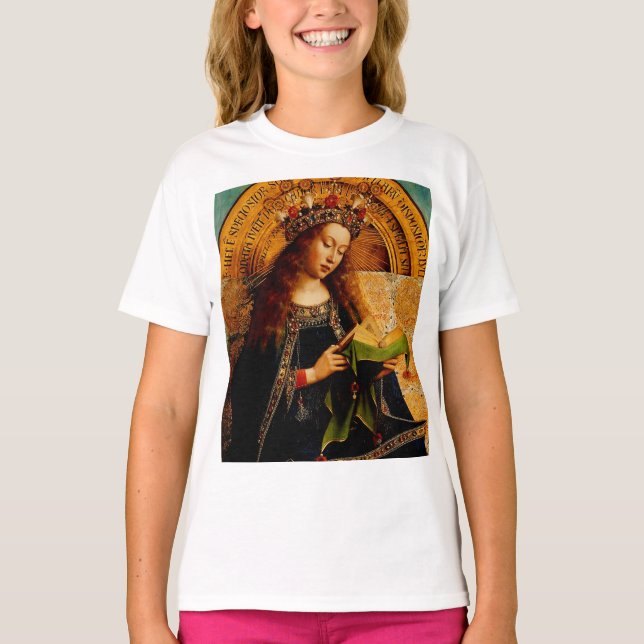 Jan van Eyck - Jungfru Maria Fine Art Collection T Shirt (Framsida)